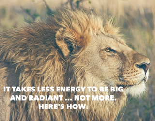 It takes less energy to be big & radiant … NOT more
